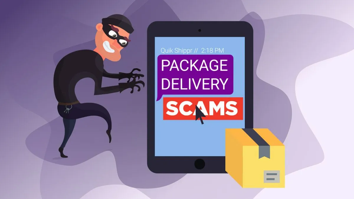 Safe package tracking vs. fake delivery scam